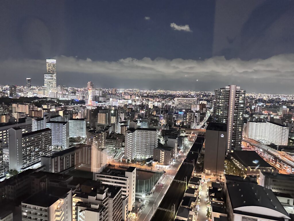 センタラグランドホテル大阪　宿泊記　客室からの景色　夜景